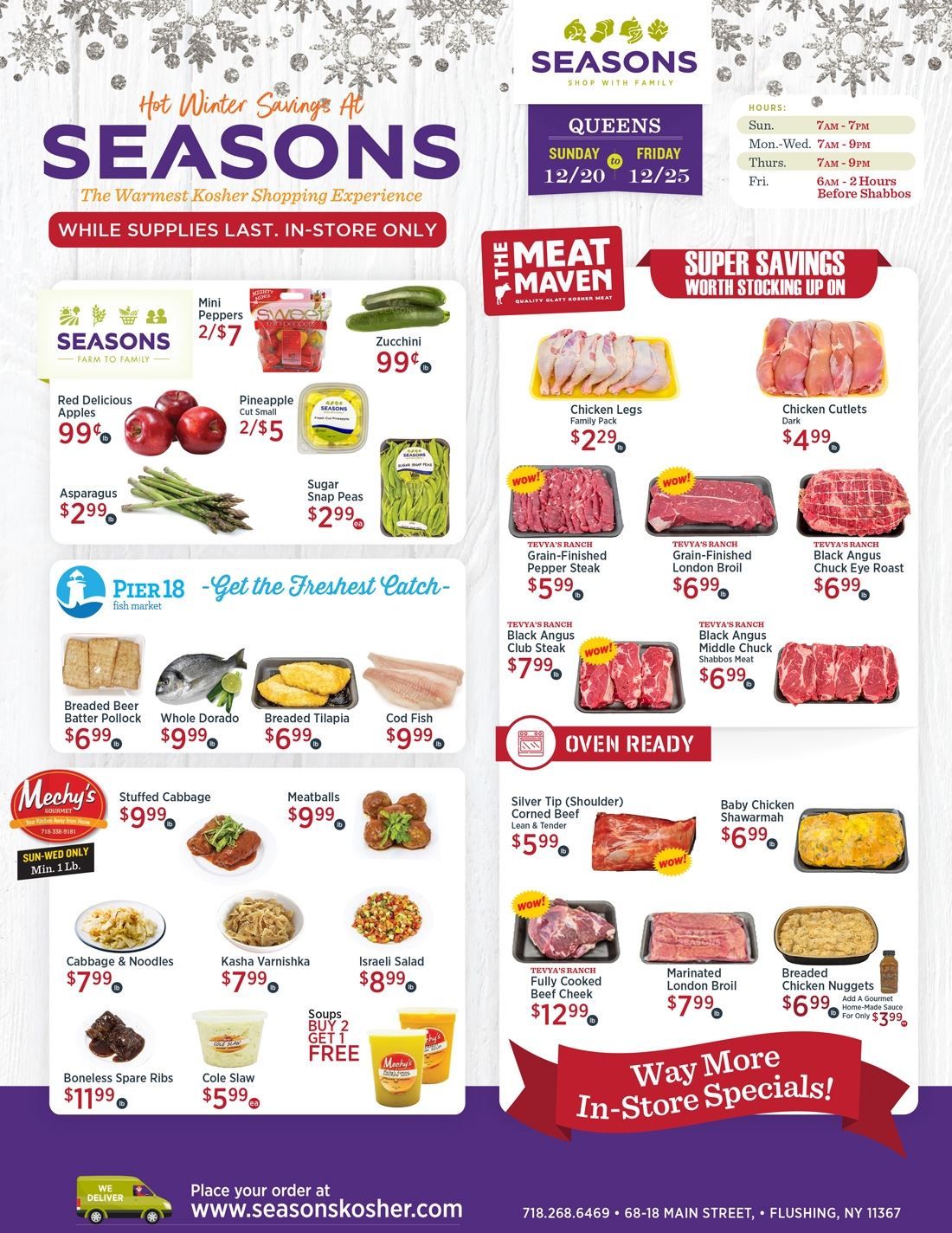 Seasons Kosher Weekly Ad Flyer December 20 to December 25, 2020