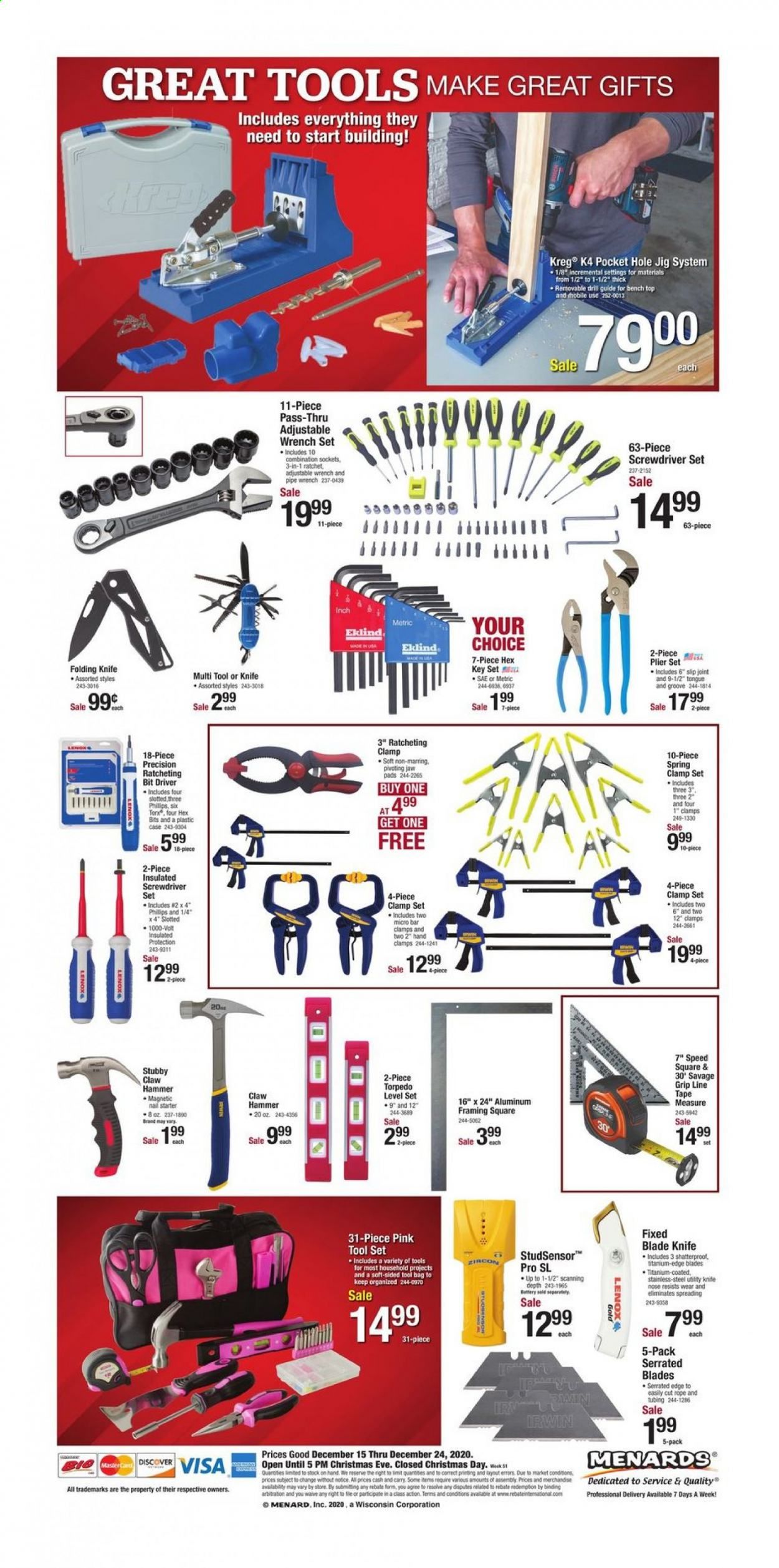 Menards Weekly Ad Flyer December 15 to December 24