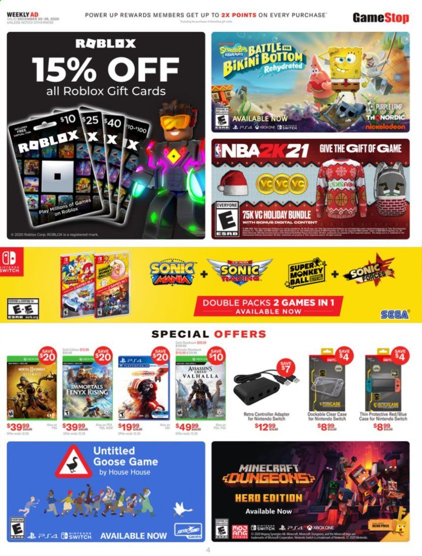 GameStop Weekly Ad Flyer December 20 to December 26