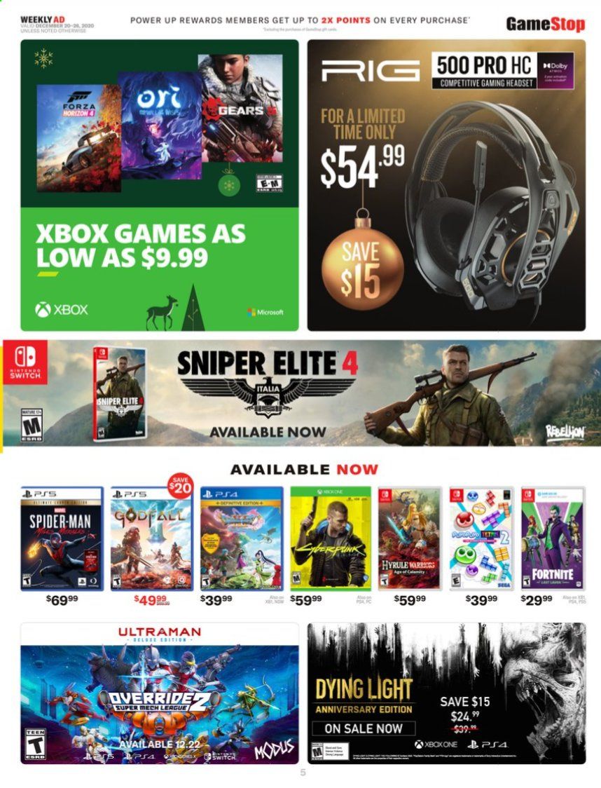 GameStop Weekly Ad Flyer December 20 to December 26