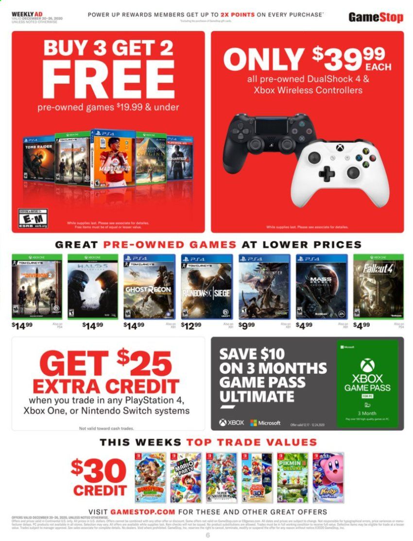 GameStop Weekly Ad Flyer December 20 to December 26