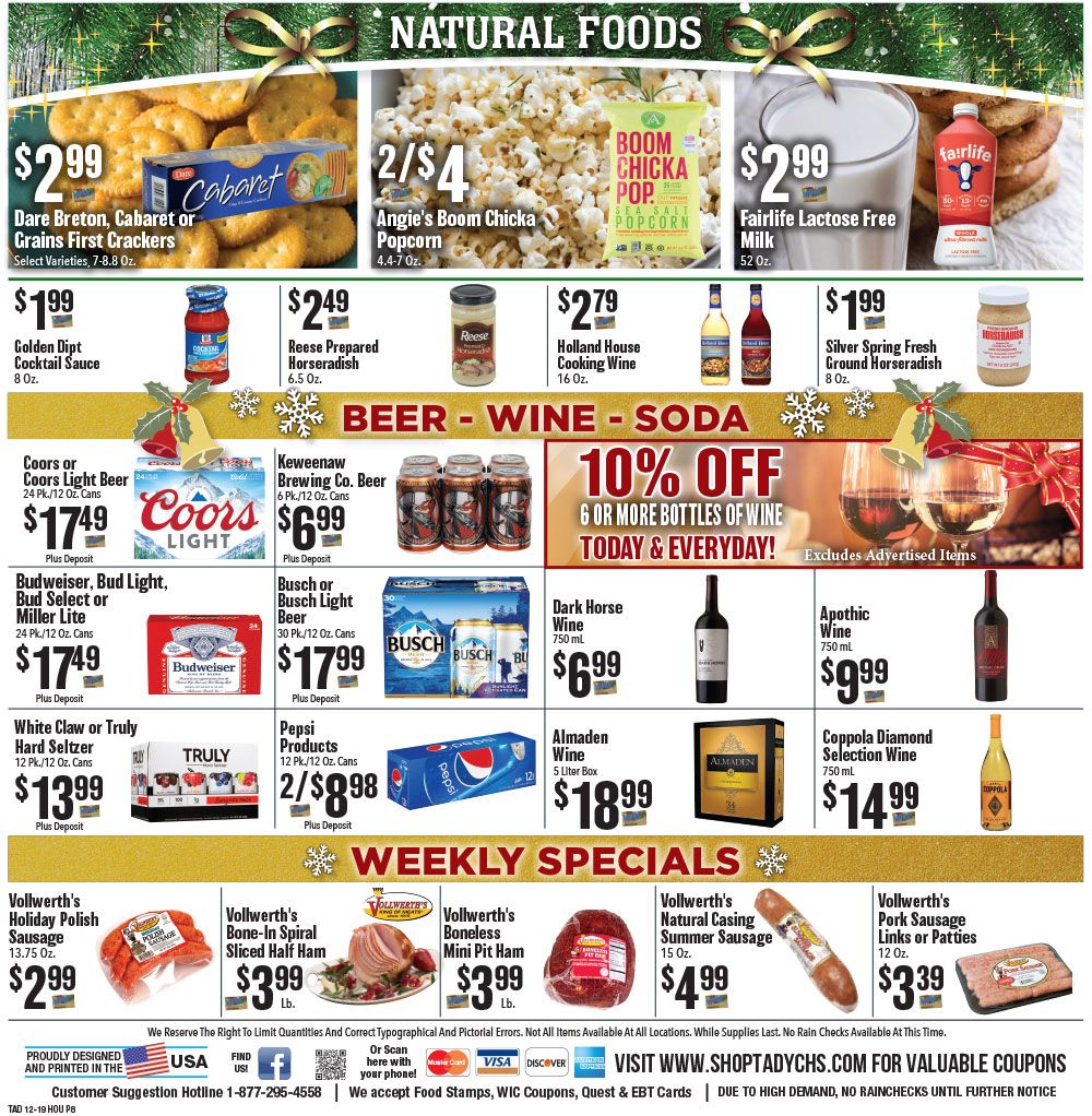 Tadych's Holiday Weekly Ad Flyer December 21 to December 27, 2020