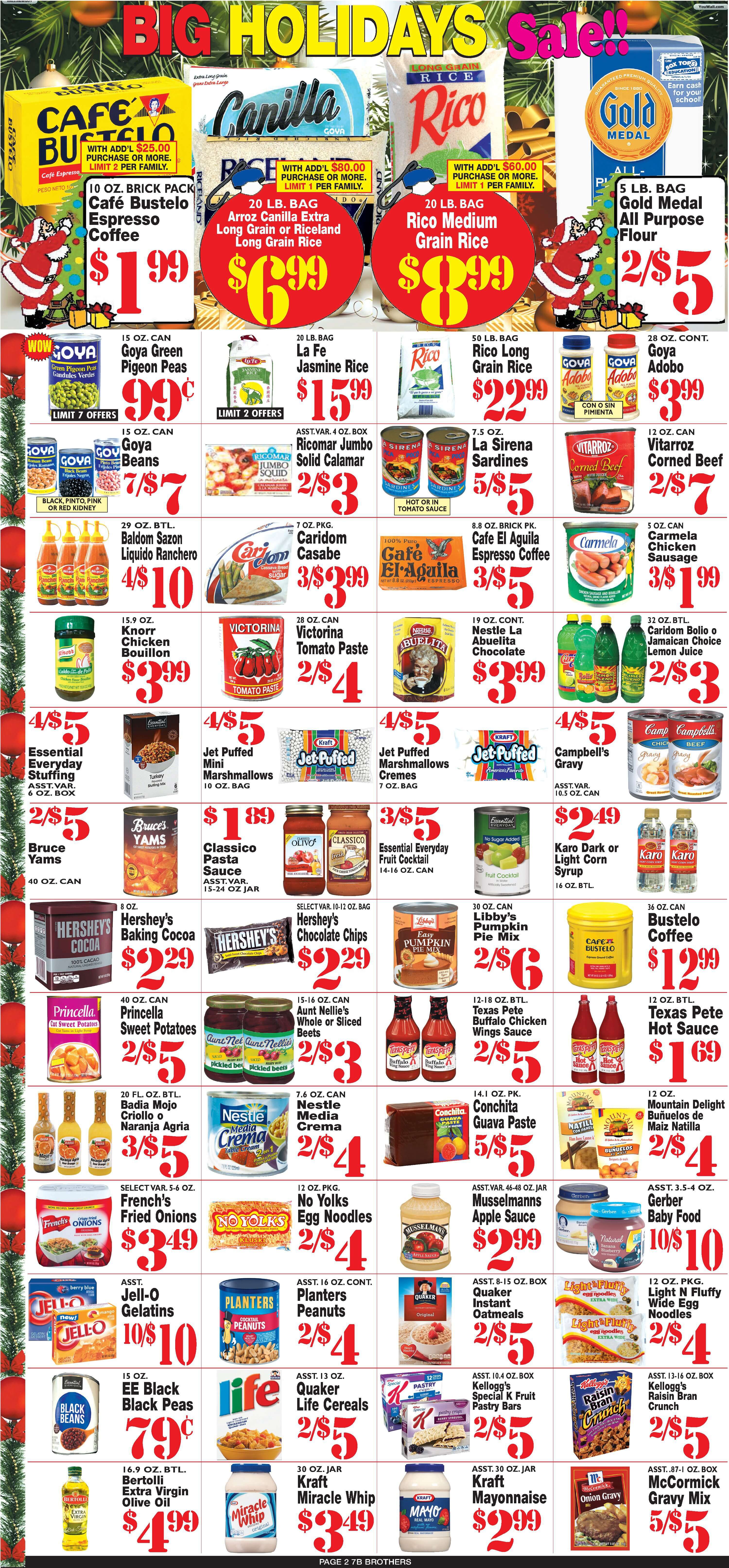 7 Brothers Supermarket Holiday Weekly Ad Flyer December 16 to December 29, 2020