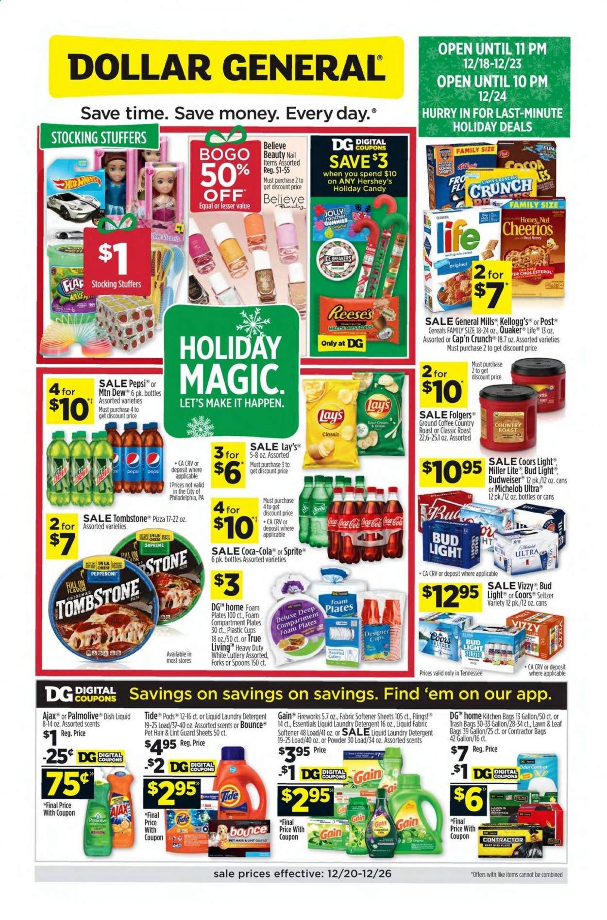 Dollar General (TN) Weekly Ad Flyer December 20 to December 26