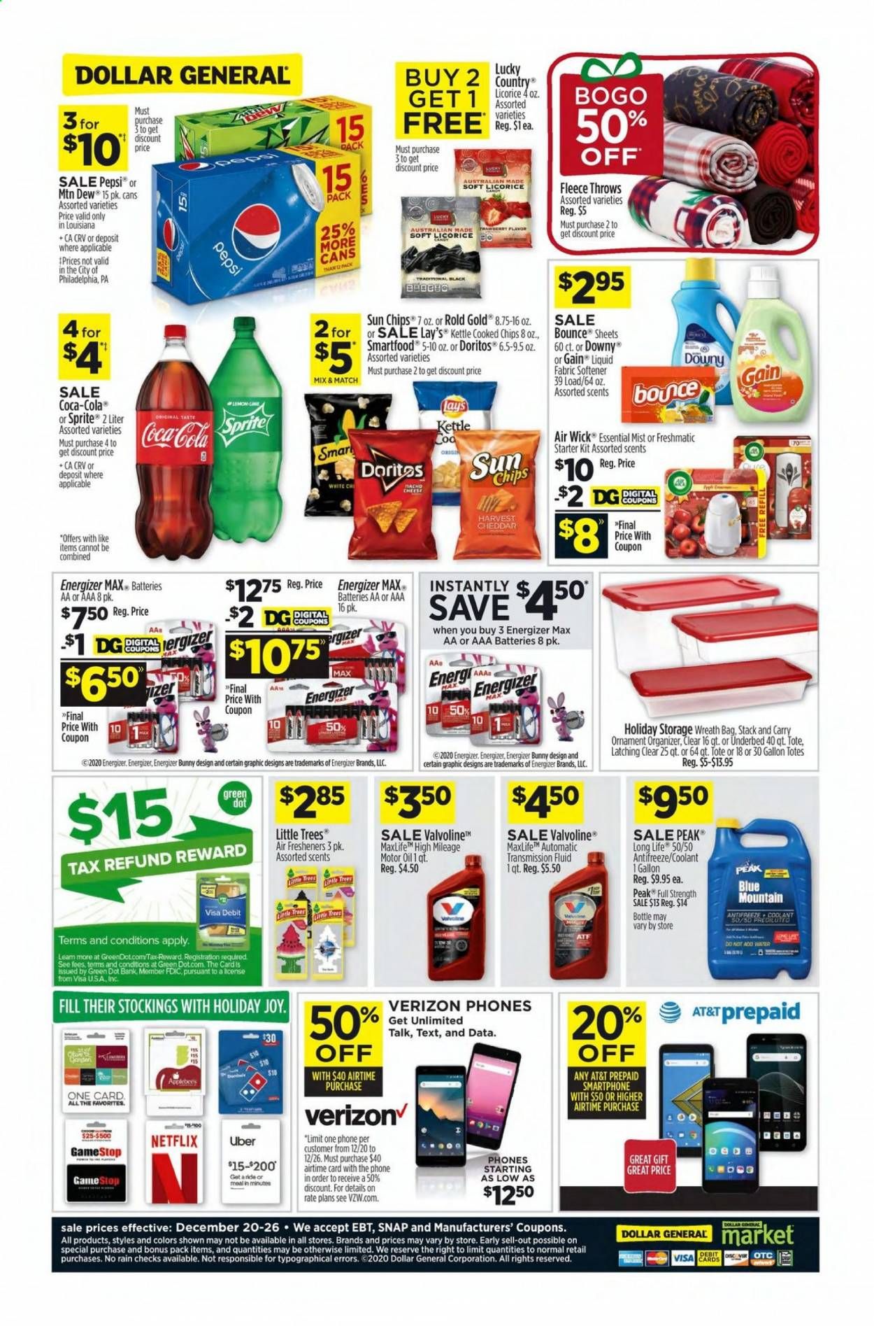 Dollar General (IL, KY, LA, NY, PA, WI) Weekly Ad Flyer December 20 to December 26