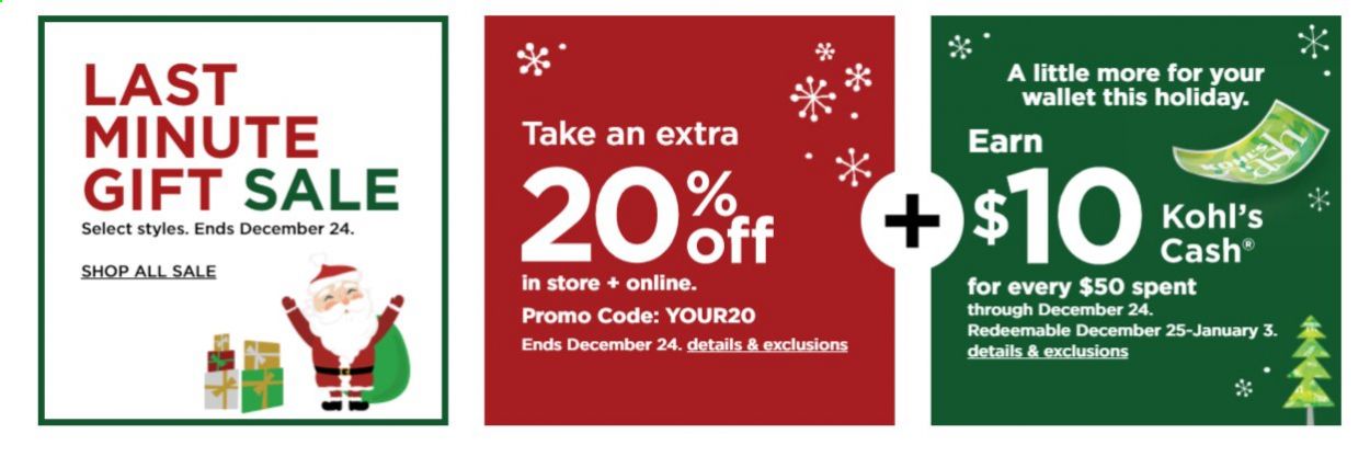 Kohl's Weekly Ad Flyer December 21 to December 24