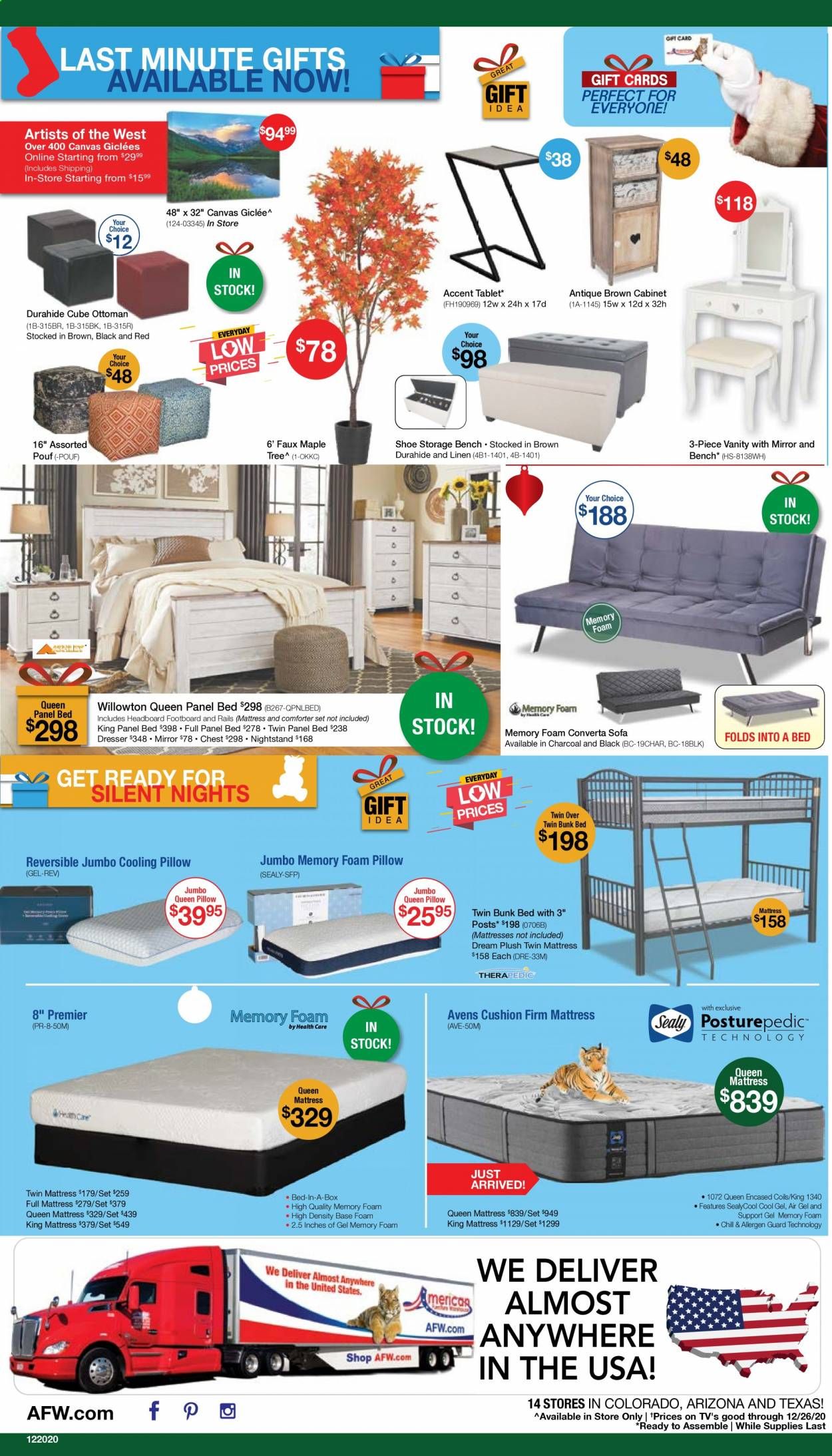 American Furniture Warehouse (CO) Weekly Ad Flyer December 20 to December 26