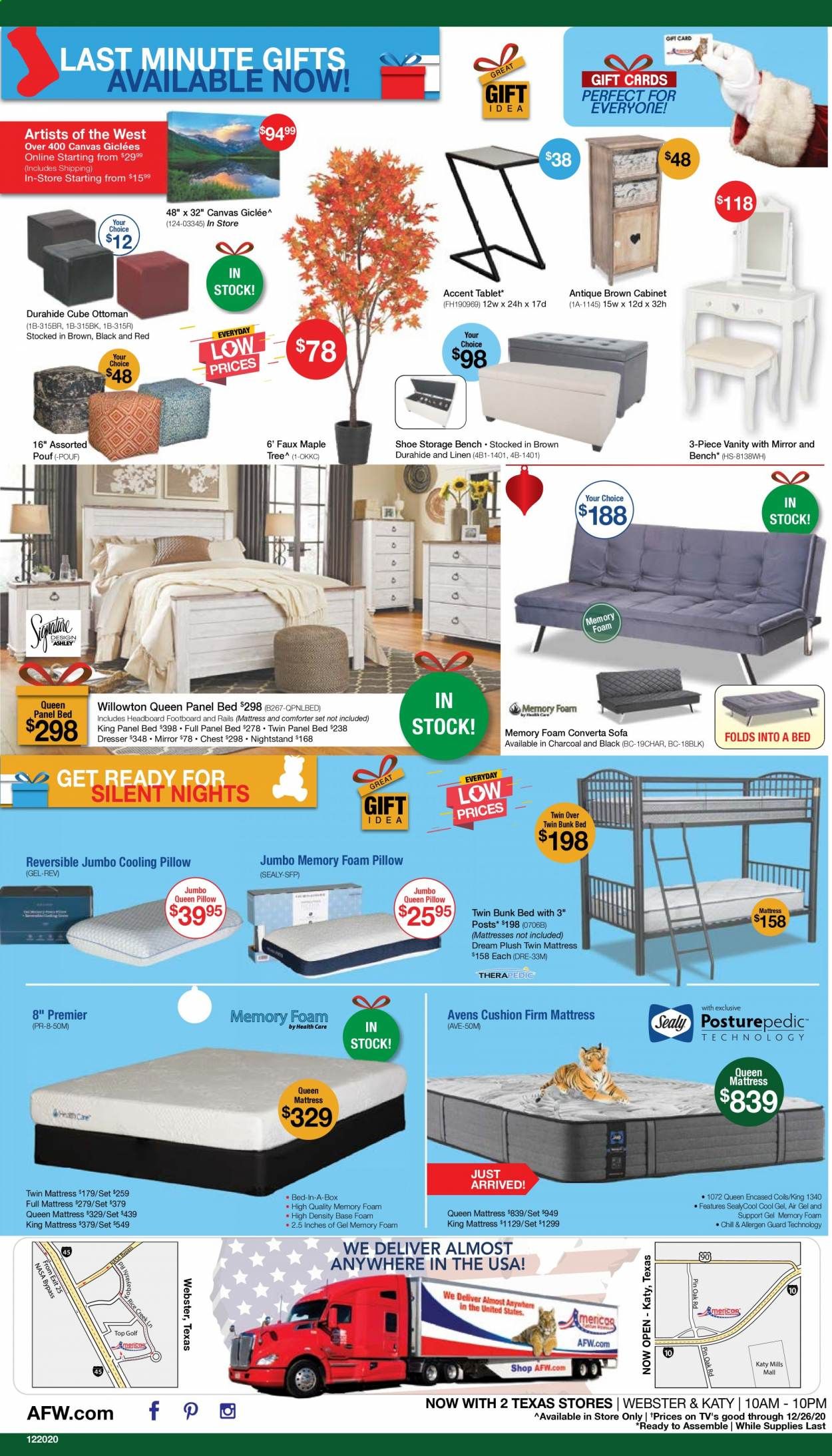American Furniture Warehouse (TX) Weekly Ad Flyer December 20 to December 26
