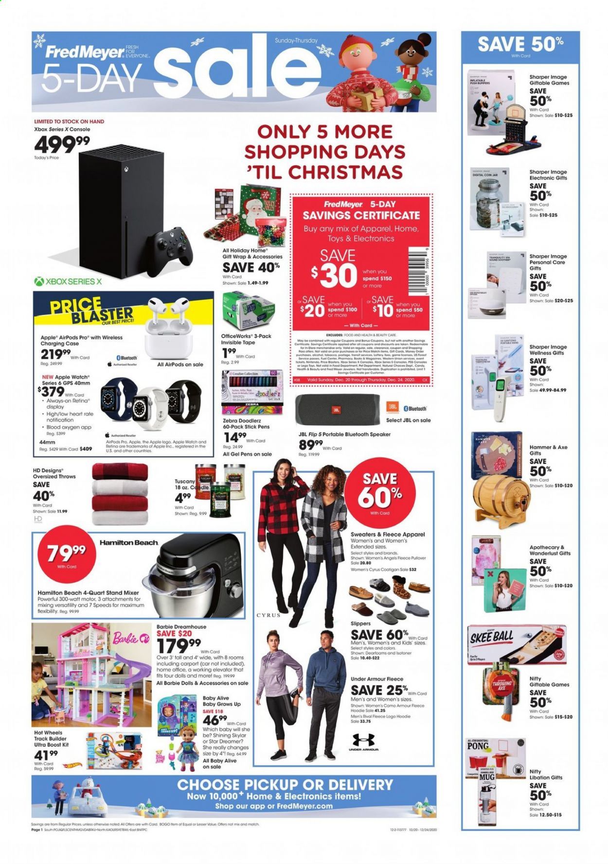 Fred Meyer (DC, DE, NJ, NY, PA, VA) Weekly Ad Flyer December 20 to December 24