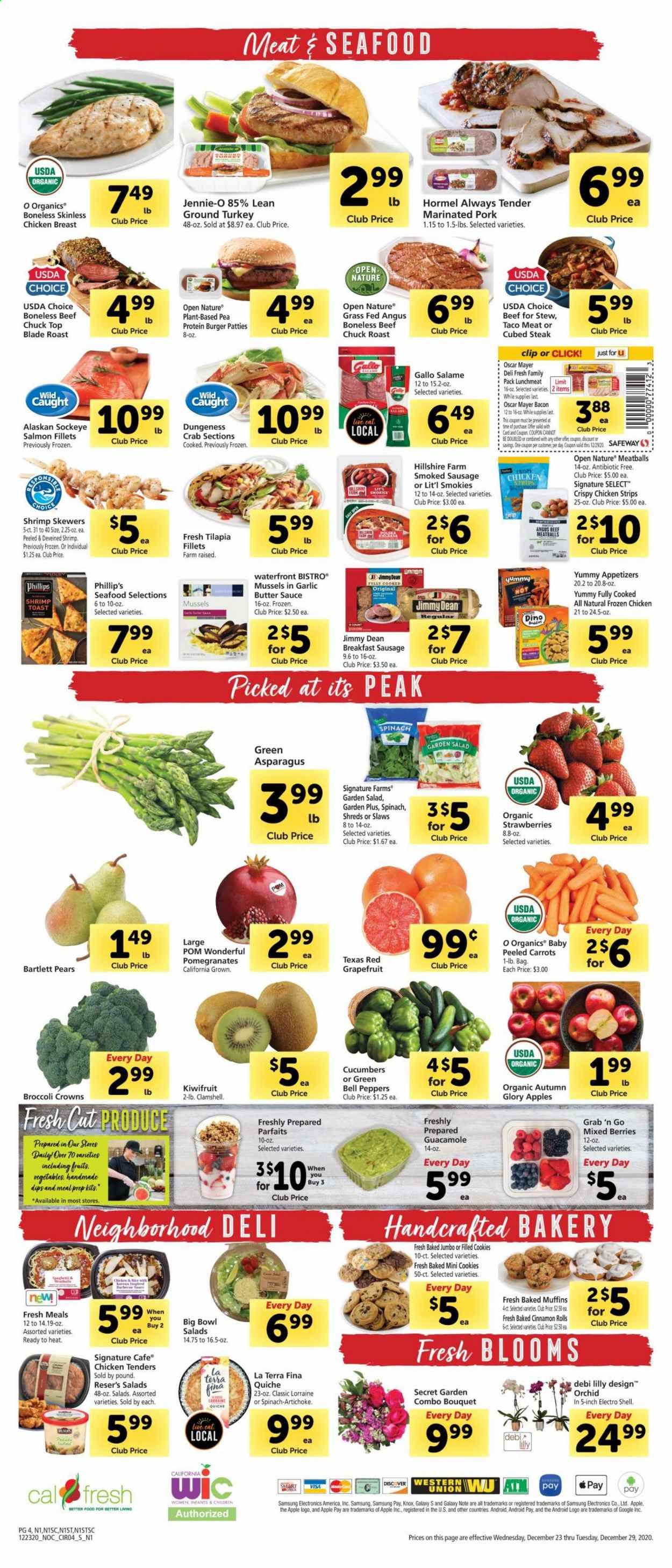 Safeway (AZ, CA, CO, HI, MD, NE, OR, VA, WA) Weekly Ad Flyer December 23 to December 25
