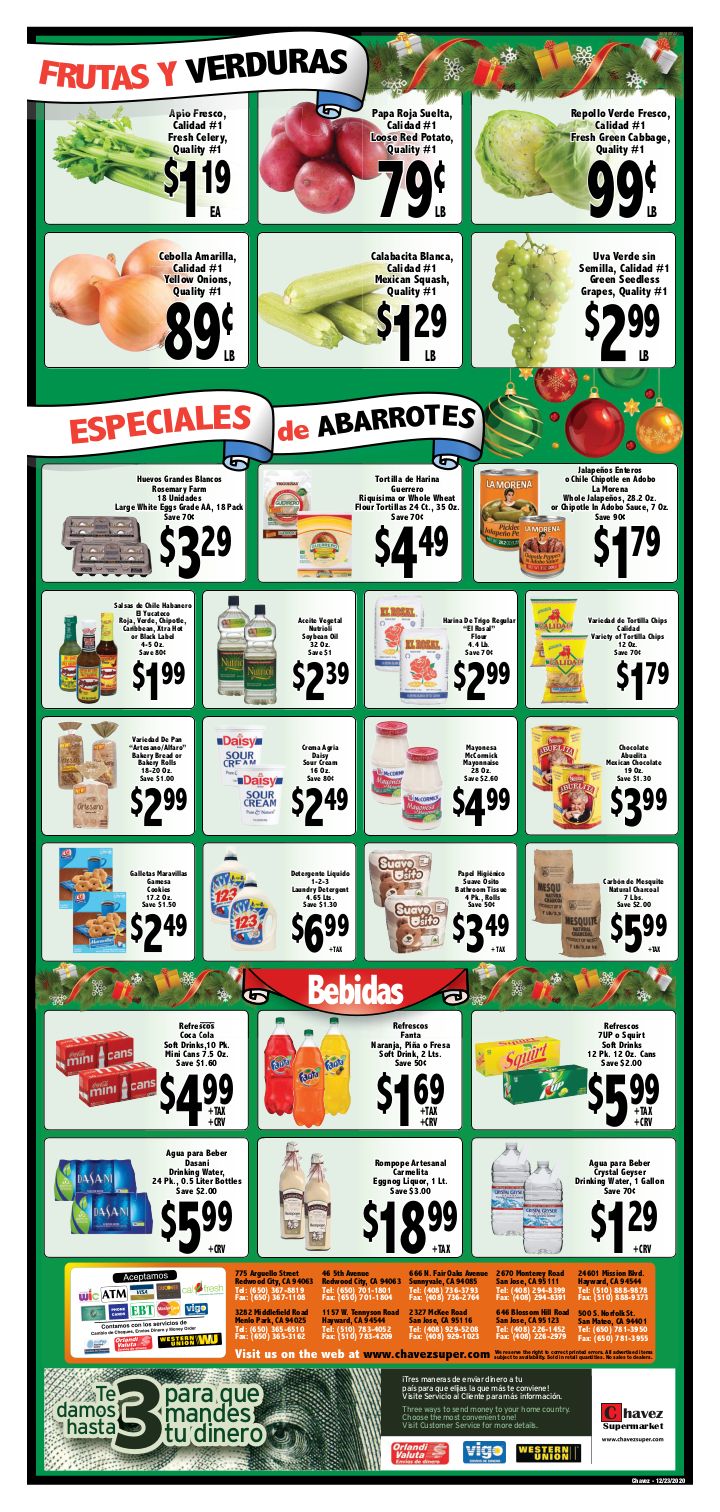 Chavez Holiday Weekly Ad Flyer December 23 to December 29, 2020