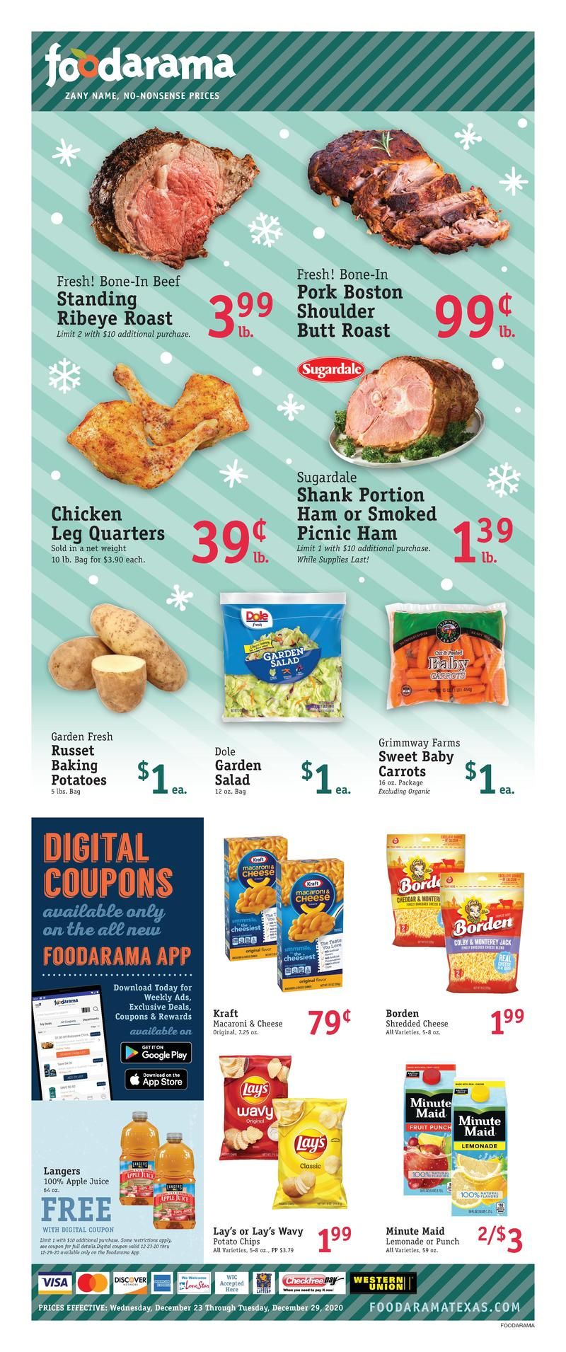 Foodarama Holiday Weekly Ad Flyer December 23 to December 29, 2020
