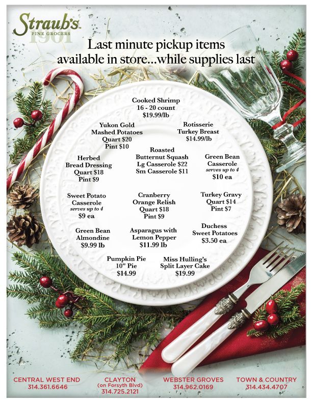 Straub's Holiday Weekly Sales Ad Flyer December 21 to December 27, 2020