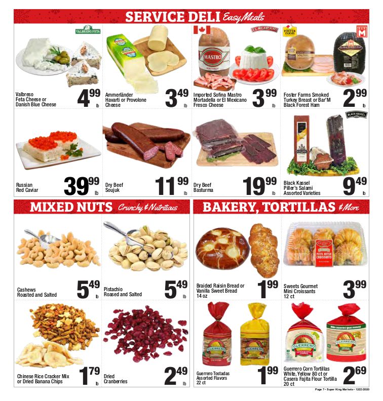 Super King Markets Holiday Weekly Ad Flyer December 23 to December 29, 2020