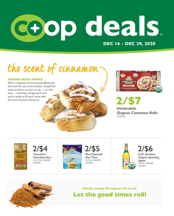 Wheatsville Food Coop Holiday Weekly Ad Flyer December 16 to December 29, 2020