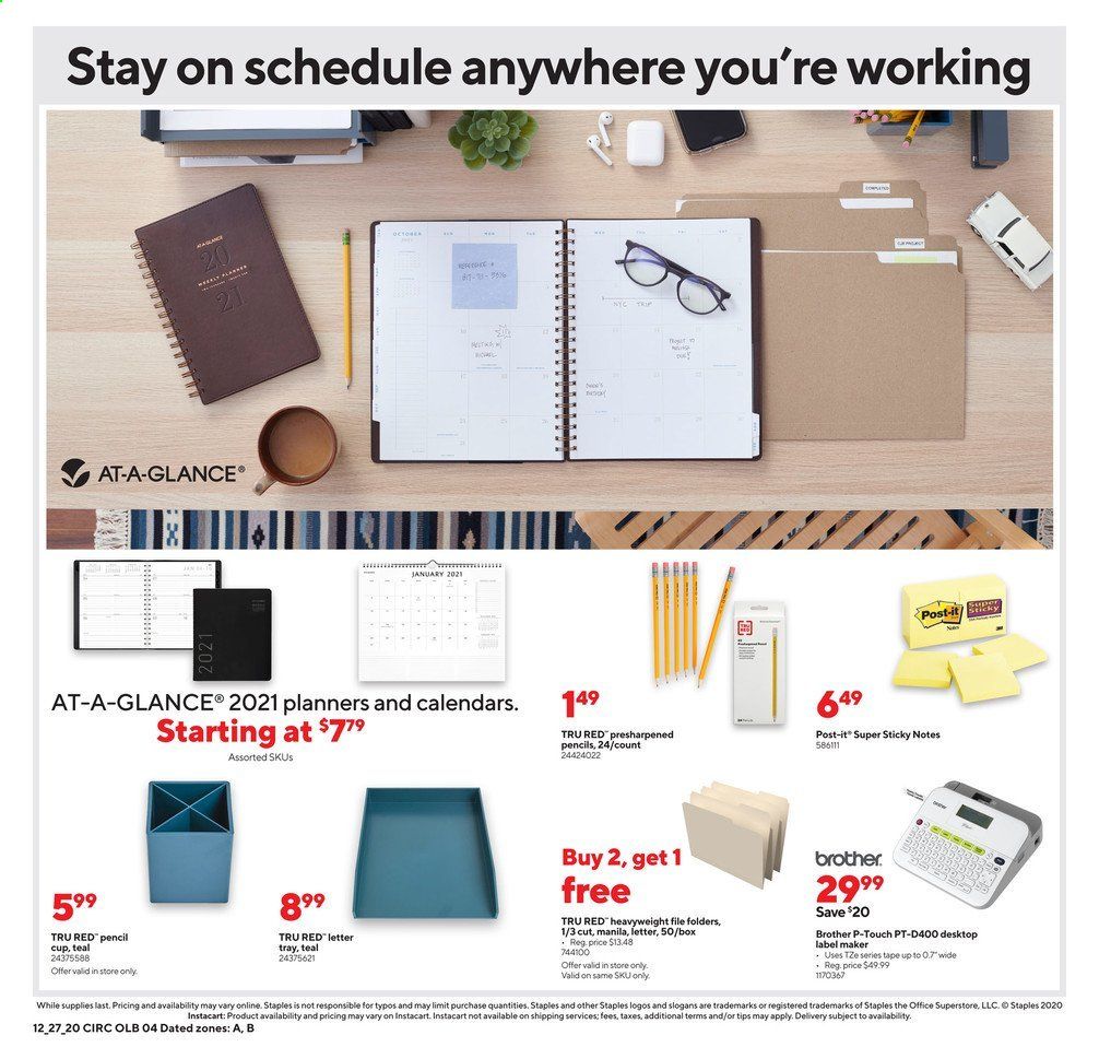 Staples Weekly Ad Flyer December 27 to January 2