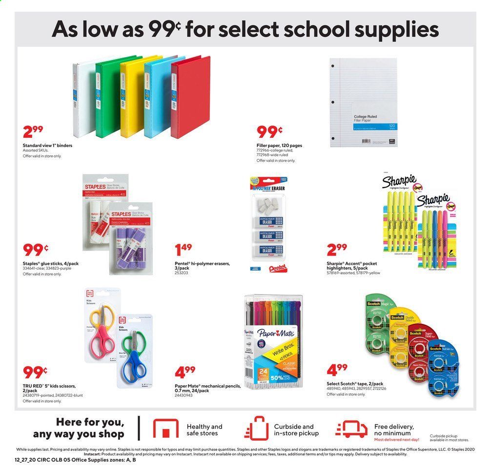 Staples Weekly Ad Flyer December 27 to January 2