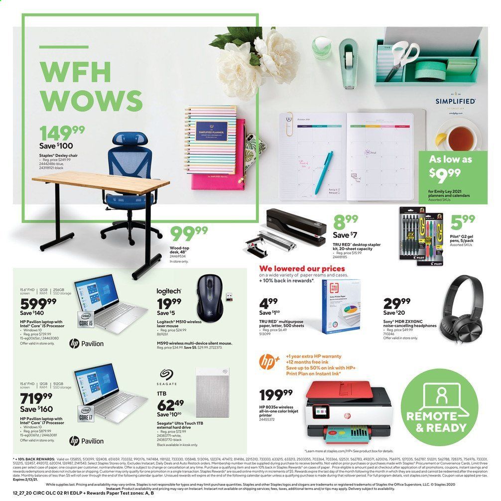 Staples Weekly Ad Flyer December 27 to January 2