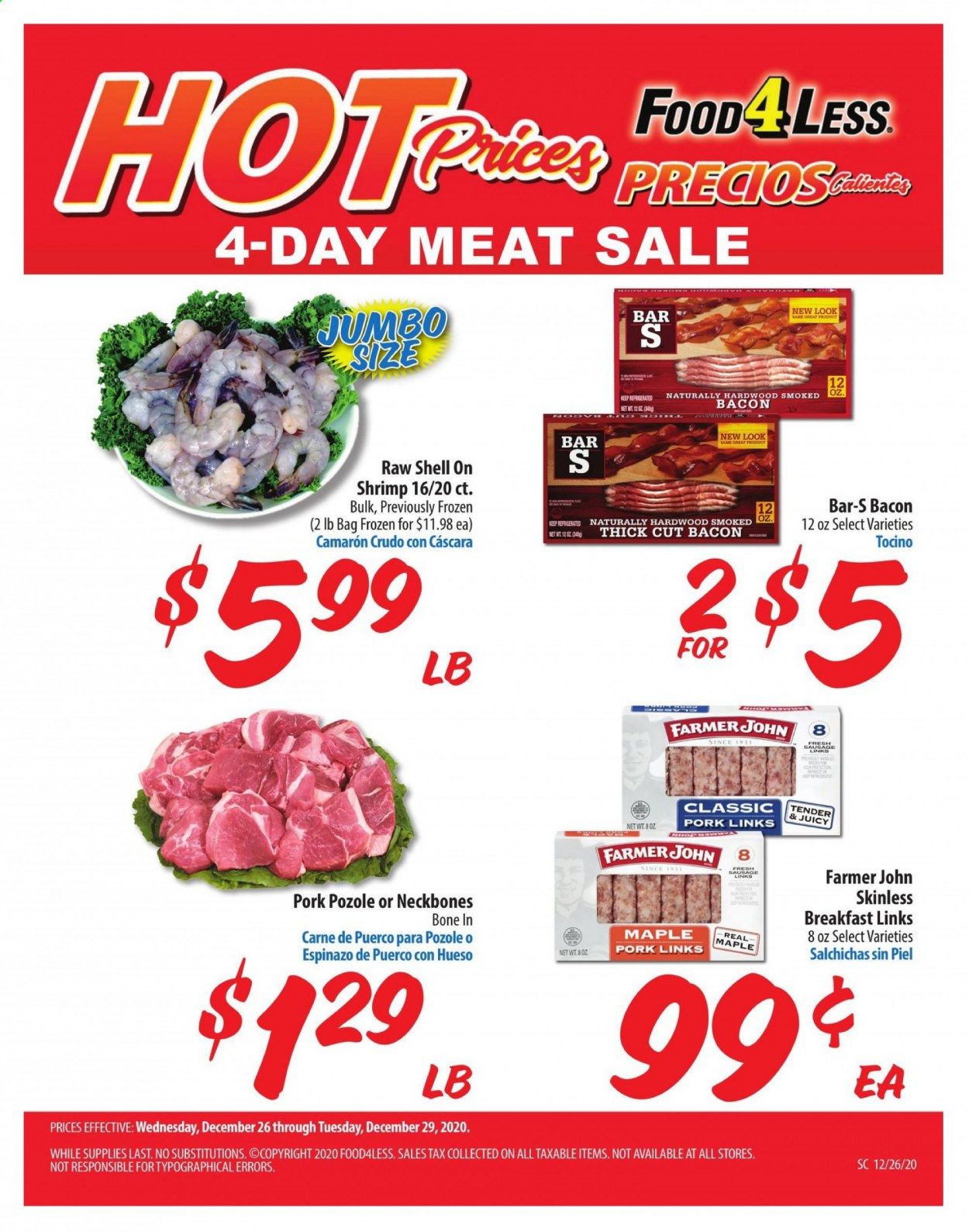 Food 4 Less (CA) Weekly Ad Flyer December 26 to December 29