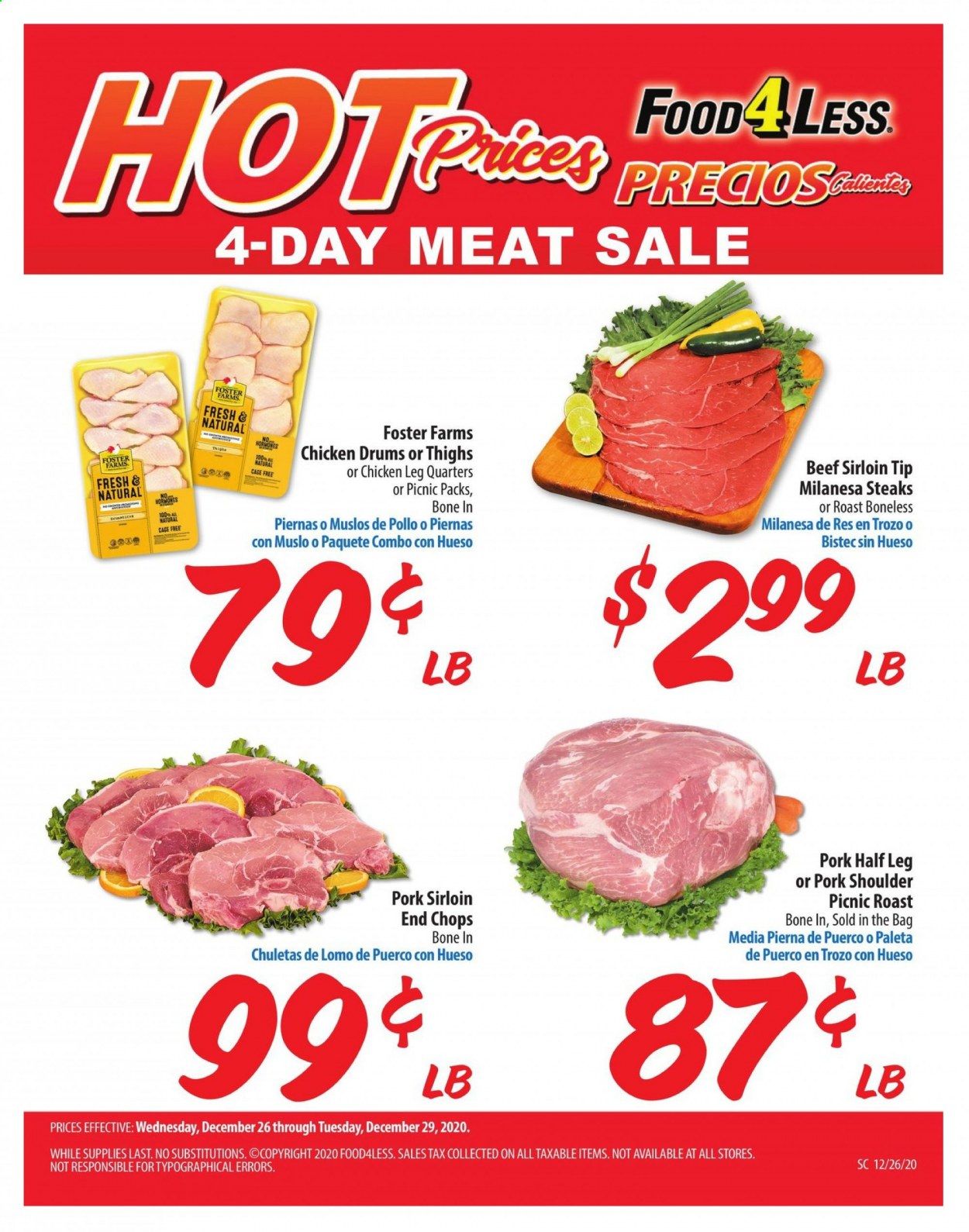Food 4 Less (IN) Weekly Ad Flyer December 26 to December 29