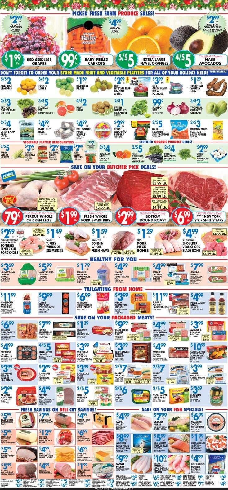 Associated Supermarkets Weekly Ad Flyer December 25 to December 31