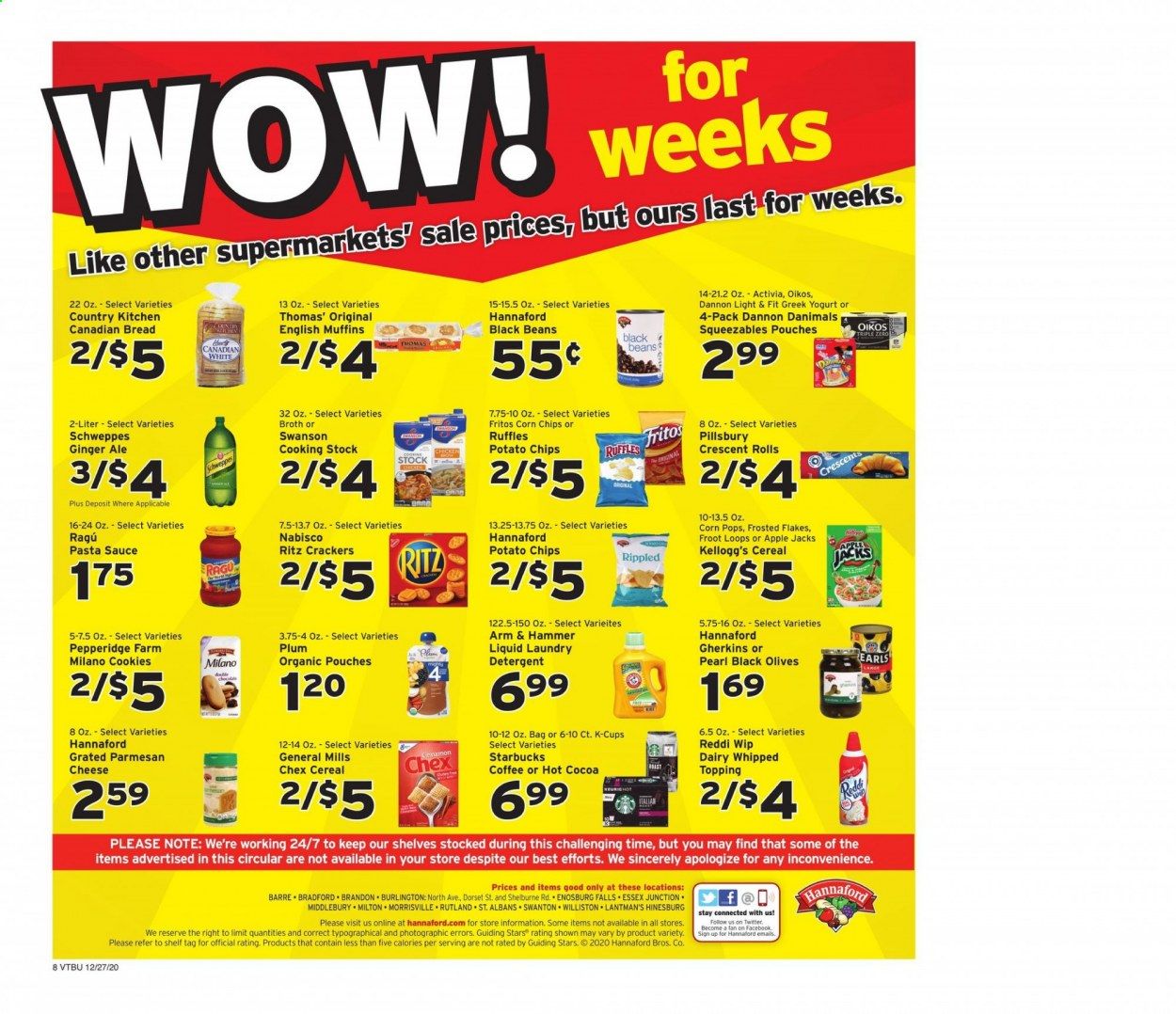 Hannaford (VT) Weekly Ad Flyer December 27 to January 2