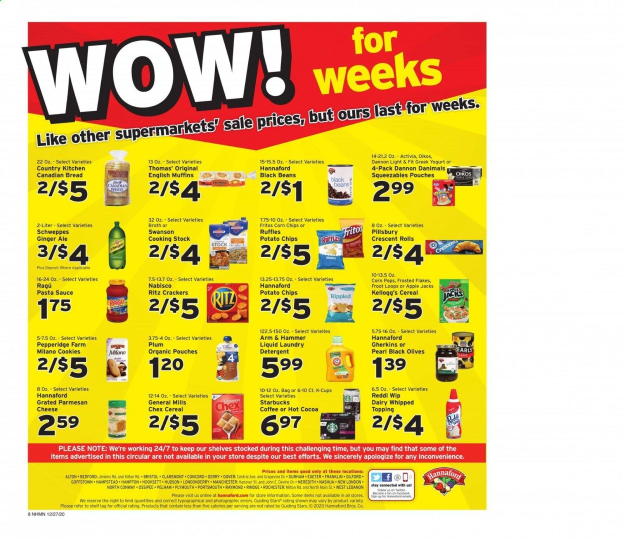 Hannaford (NH) Weekly Ad Flyer December 27 to January 2