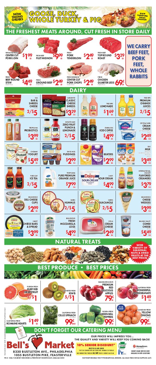 Bell's Market Holiday Weekly Ad Flyer December 25 to December 31, 2020