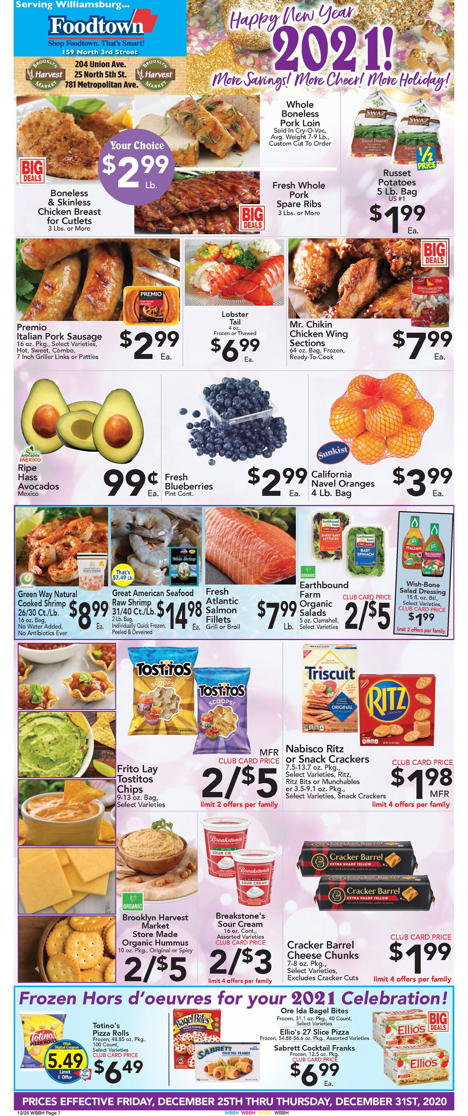 Brooklyn Harvest Market Holiday Weekly Ad Flyer December 25 to December 31, 2020