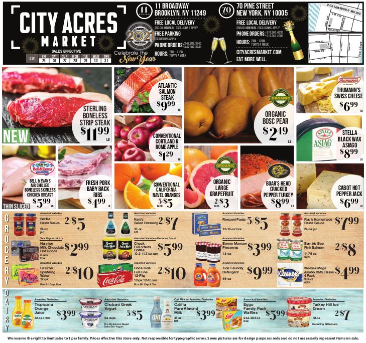 City Acres Market Holiday Weekly Ad Flyer December 25 to December 31, 2020