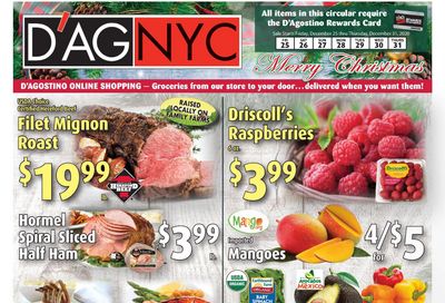 D'Agostino Holiday Weekly Ad Flyer December 25 to December 31, 2020