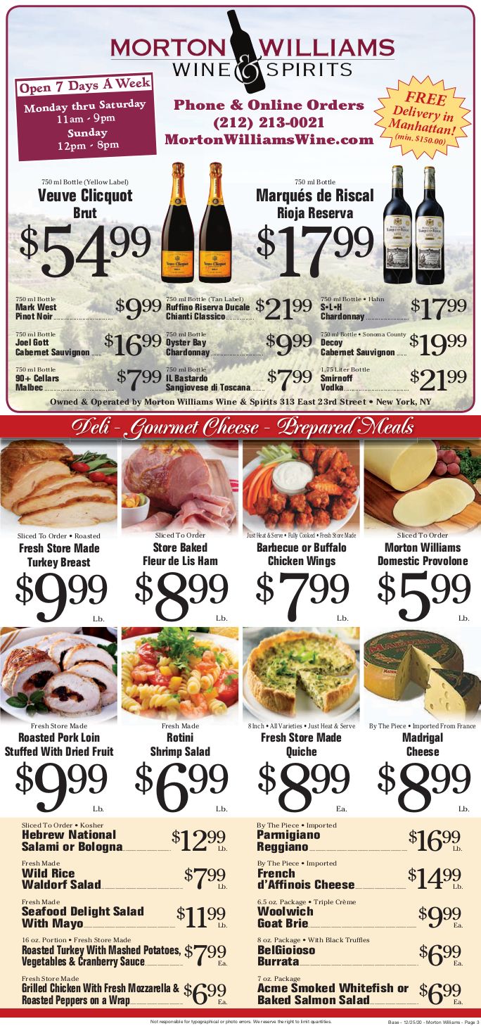 Morton Williams Holiday Weekly Ad Flyer December 25 to December 31, 2020