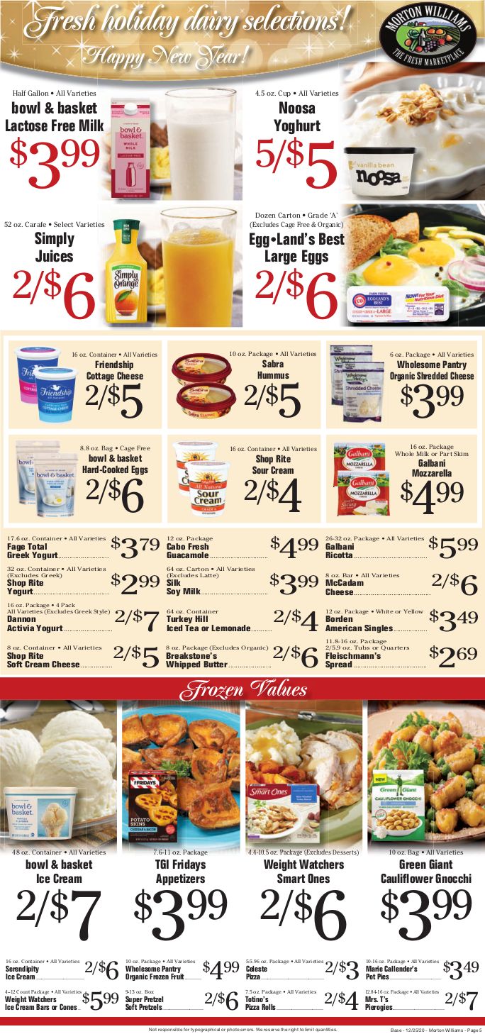 Morton Williams Holiday Weekly Ad Flyer December 25 to December 31, 2020