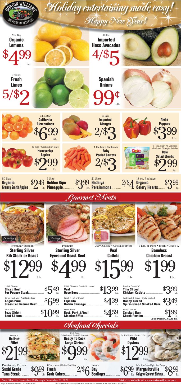 Morton Williams Holiday Weekly Ad Flyer December 25 to December 31, 2020