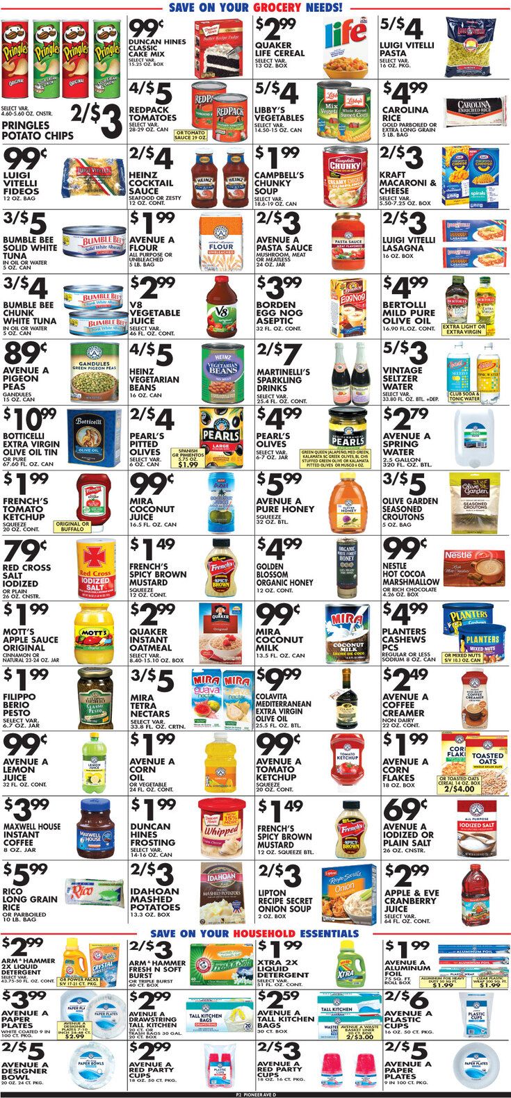 Pioneer Supermarkets Holiday Weekly Ad Flyer December 25 to December 31, 2020
