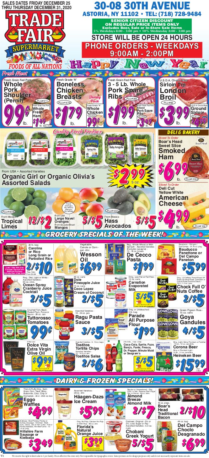 Trade Fair Supermarket Holiday Weekly Ad Flyer December 25 to December 31, 2020