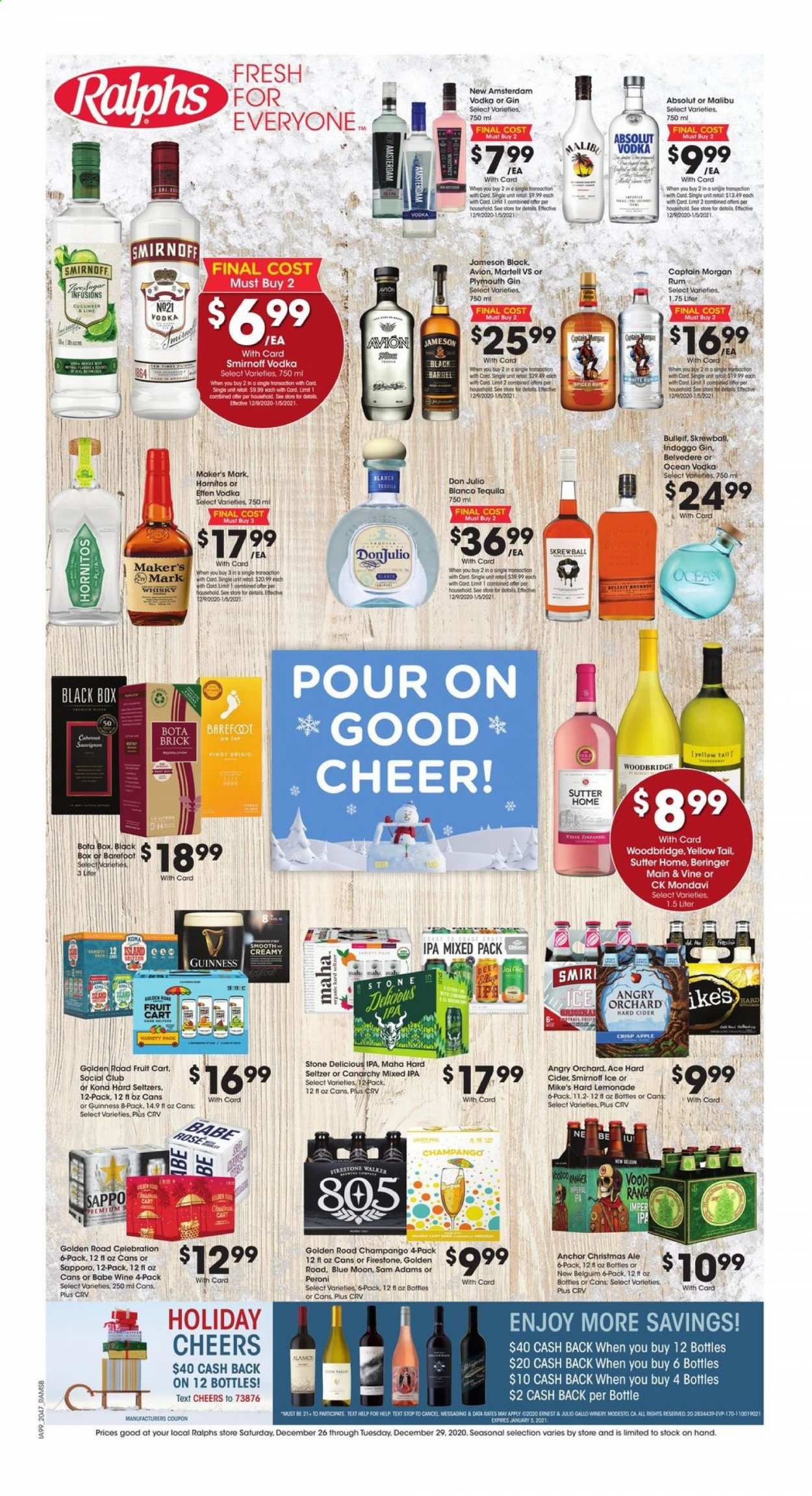 Ralphs (DC, DE, FL, GA, MD, NC, SC, VA) Weekly Ad Flyer December 26 to December 29