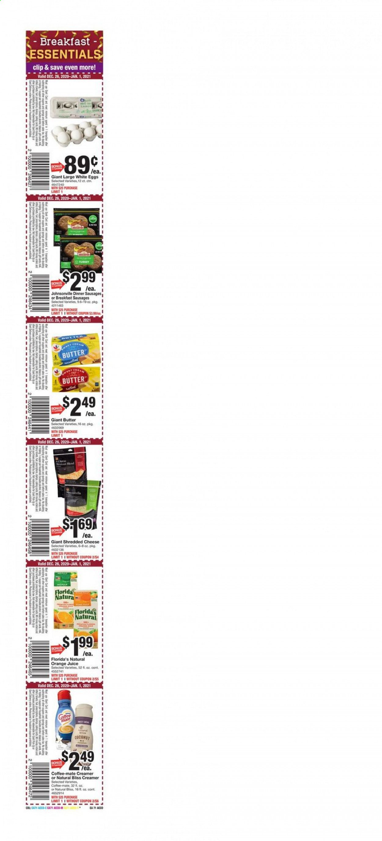 Giant Food Weekly Ad Flyer December 26 to January 1