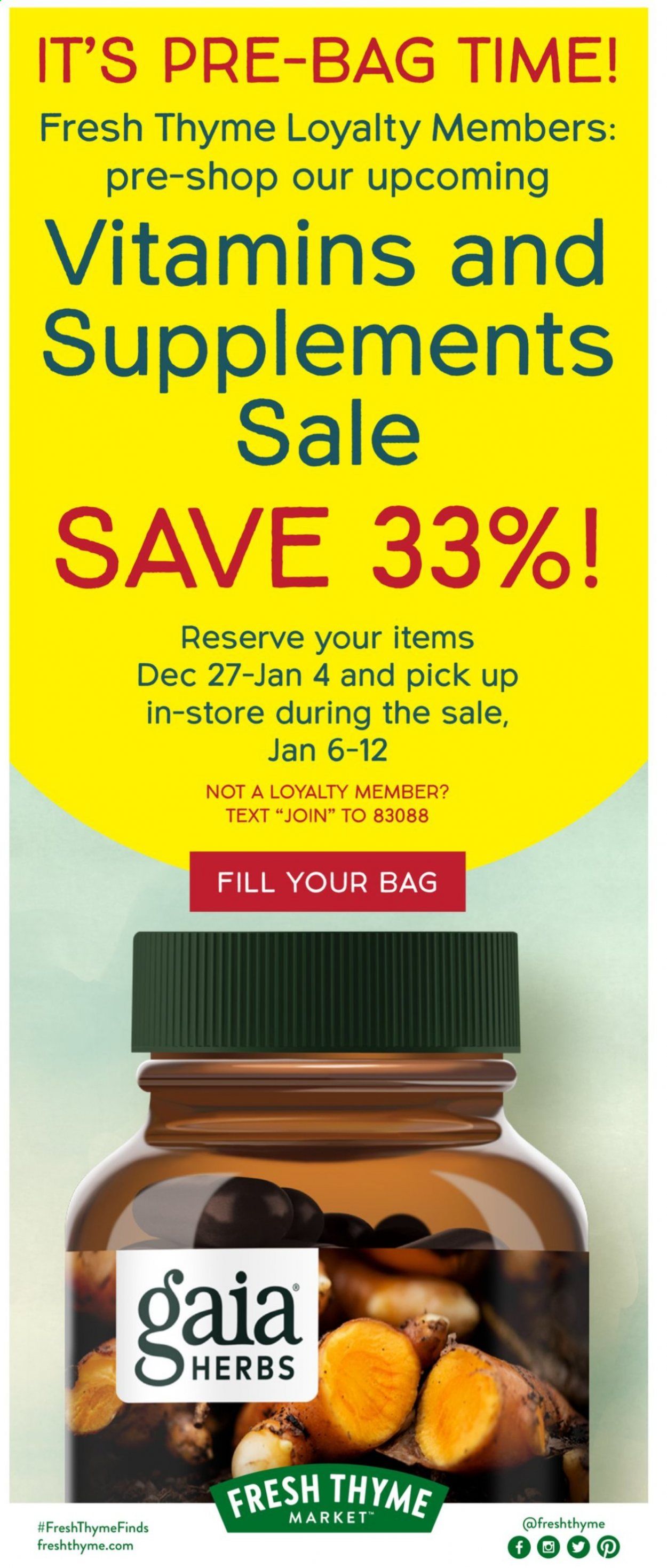 Fresh Thyme Weekly Ad Flyer December 27 to January 5