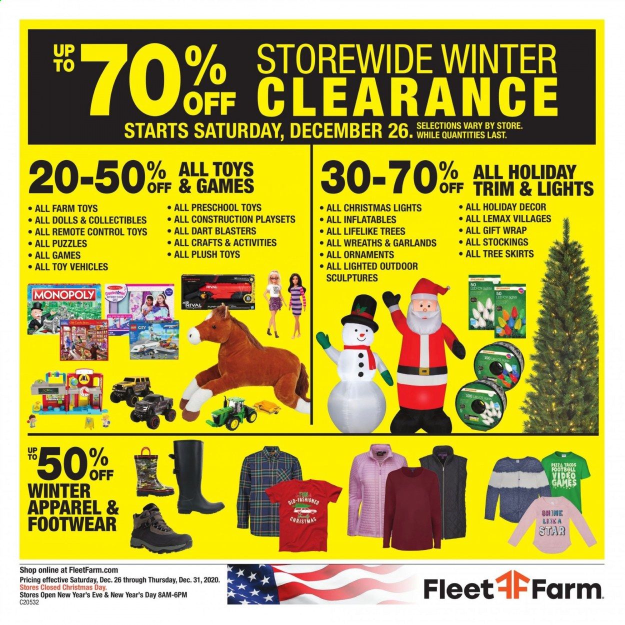 Fleet Farm Weekly Ad Flyer December 26 to December 31