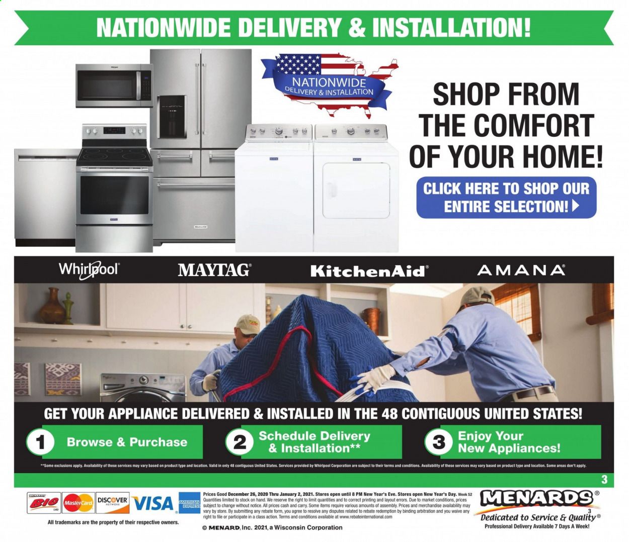 Menards Weekly Ad Flyer December 26 to January 2