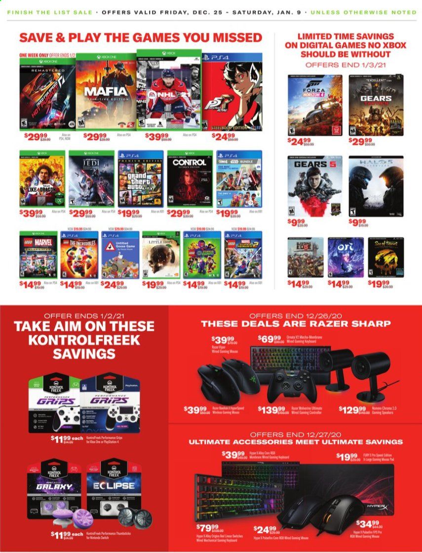 GameStop Weekly Ad Flyer December 25 to January 9