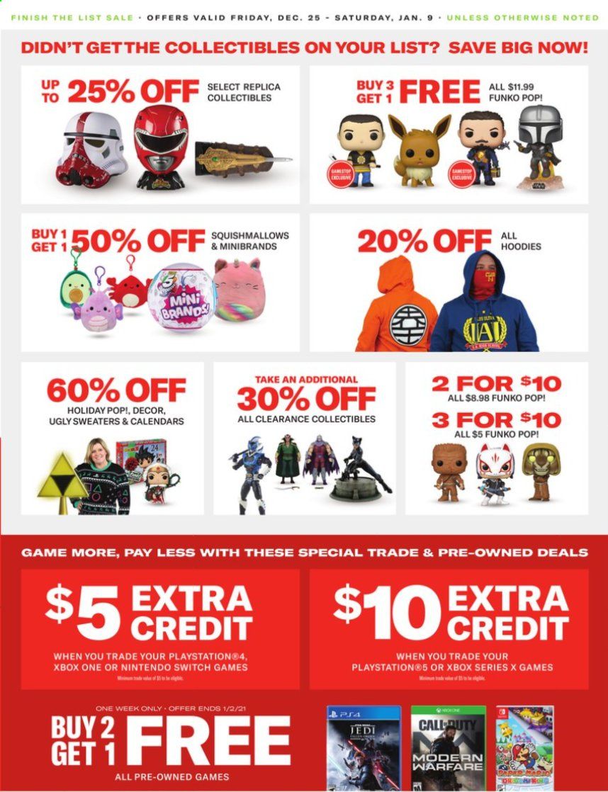 GameStop Weekly Ad Flyer December 25 to January 9