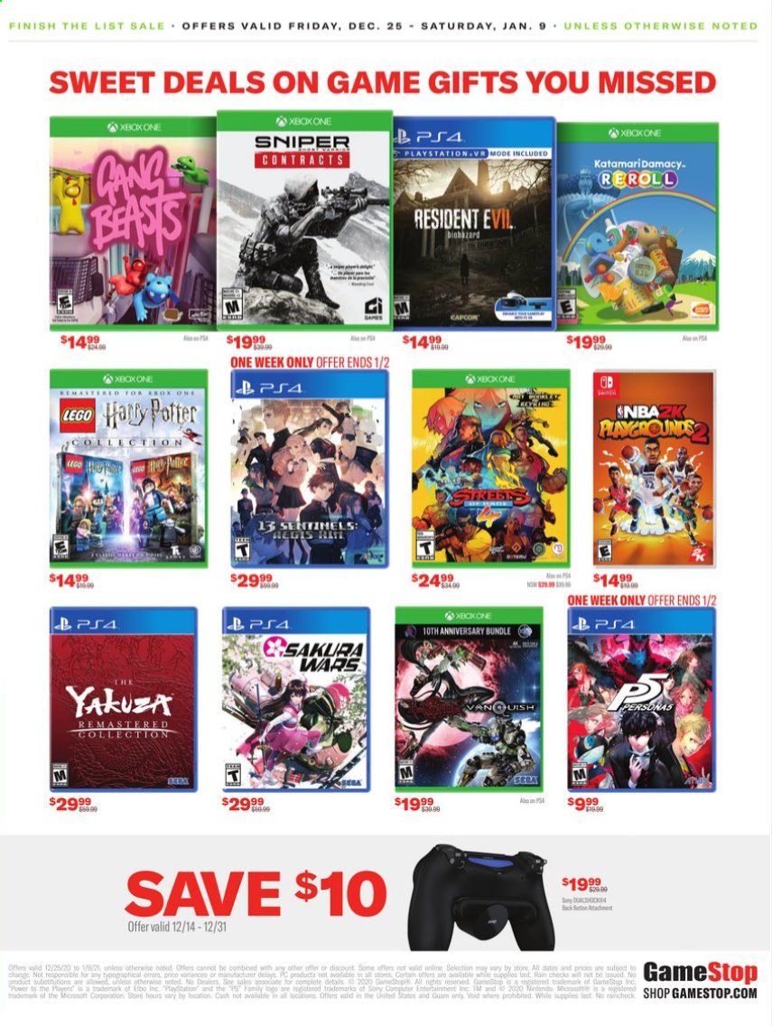 GameStop Weekly Ad Flyer December 25 to January 9