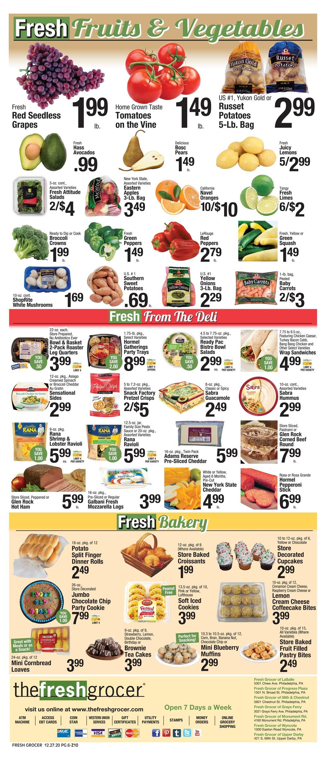 The Fresh Grocer Weekly Ad Flyer December 27, 2020 to January 2, 2021