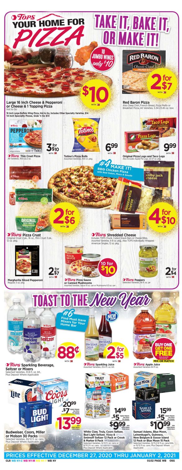 Tops Friendly Markets Weekly Ad Flyer December 27, 2020 to January 2, 2021