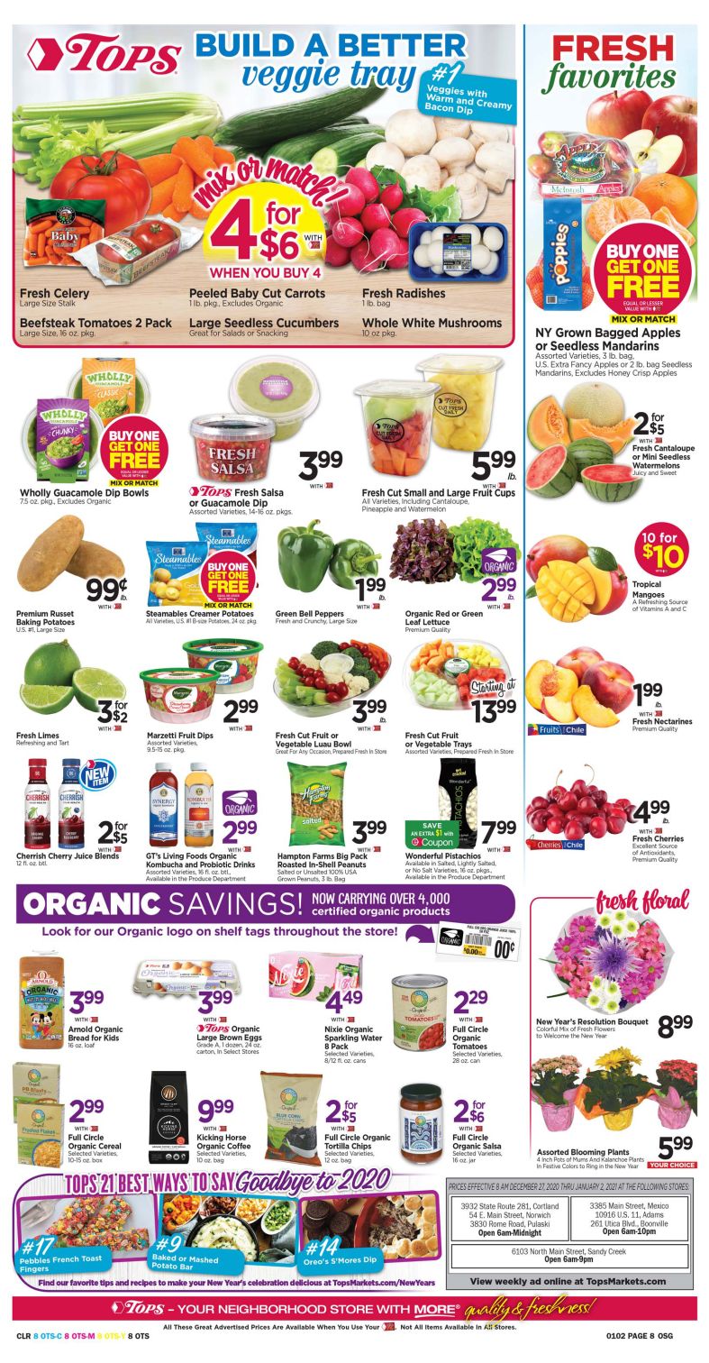 Tops Friendly Markets Weekly Ad Flyer December 27, 2020 to January 2, 2021
