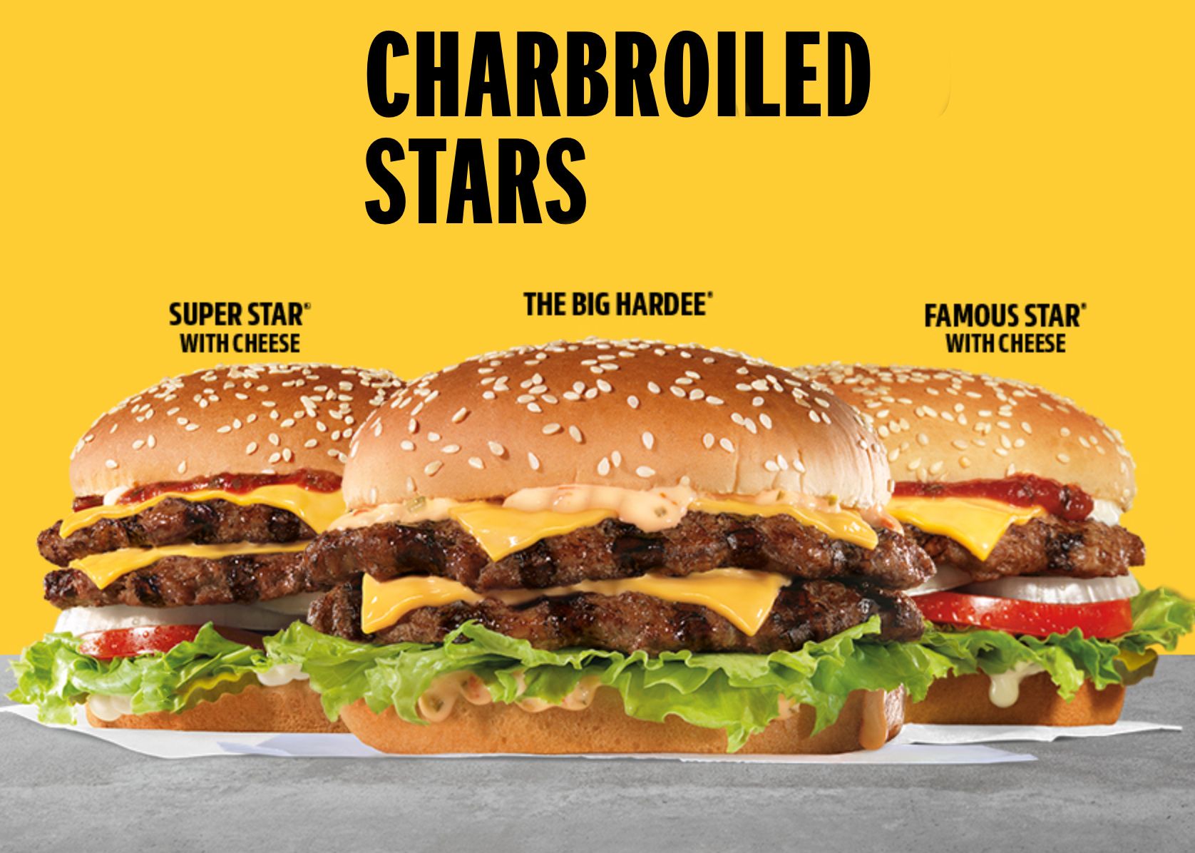 New Charbroiled Stars Cheeseburgers Now Available from Hardee's New Charbroiled Stars Cheeseburgers Now Available from Hardee's