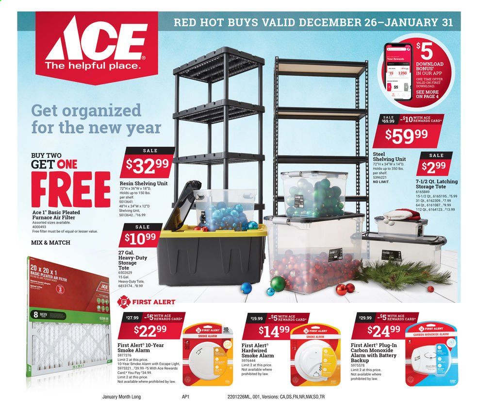 ACE Hardware Weekly Ad Flyer December 26 to January 31