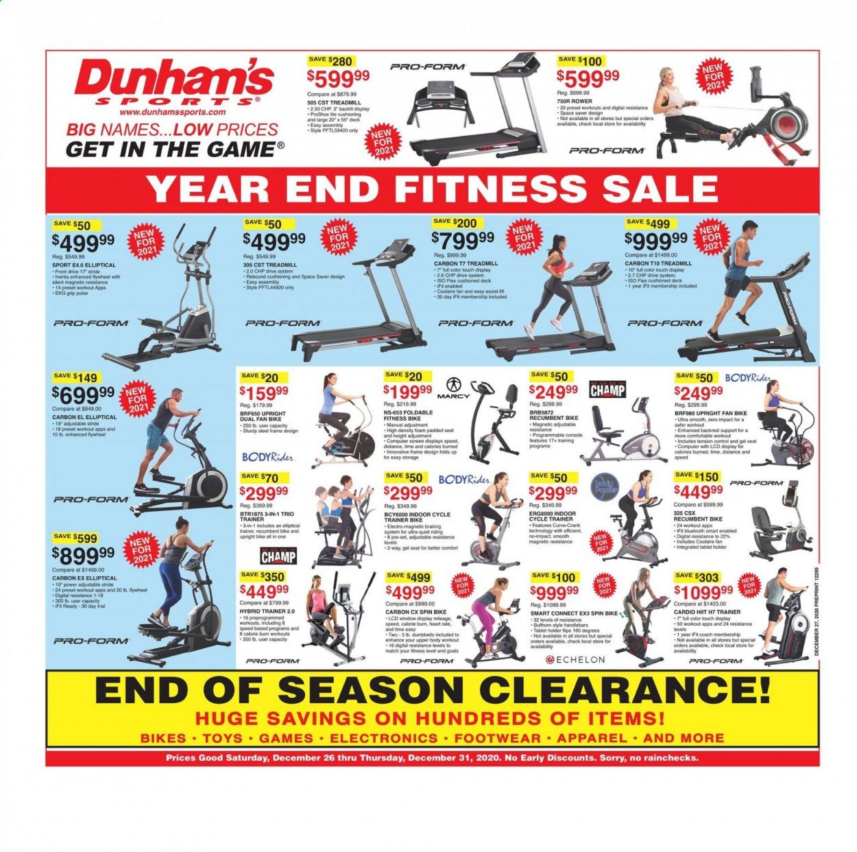 Dunham's Sports Weekly Ad Flyer December 26 to December 31